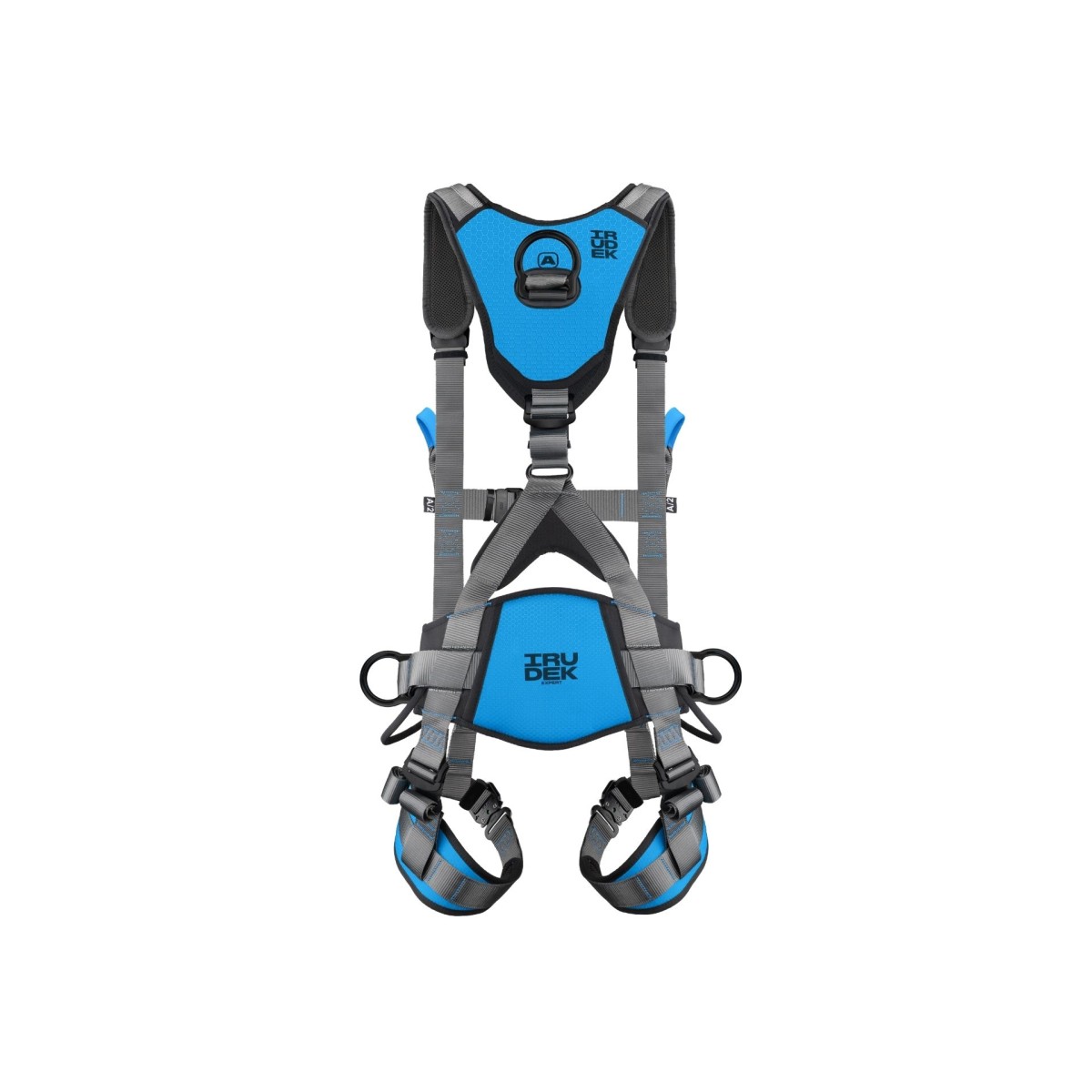 Irudek Expert 5 Pro – Szelki bezpieczeństwa EN 361/EN 358/EN 813 z podwójnym D‑ring A/2, pasem 3D EXO, klamrami K‑EASY i ventralnym punktem do prac linowych (L‑XXL)