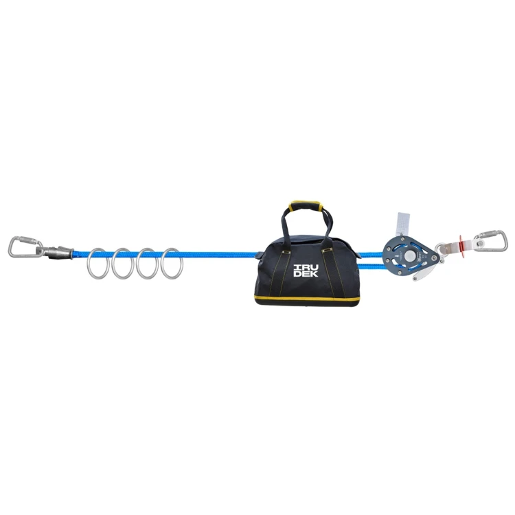 Pozioma linia życia X4 LITE 5–25 m – tymczasowy system linowy EN 795 C dla 4 osób