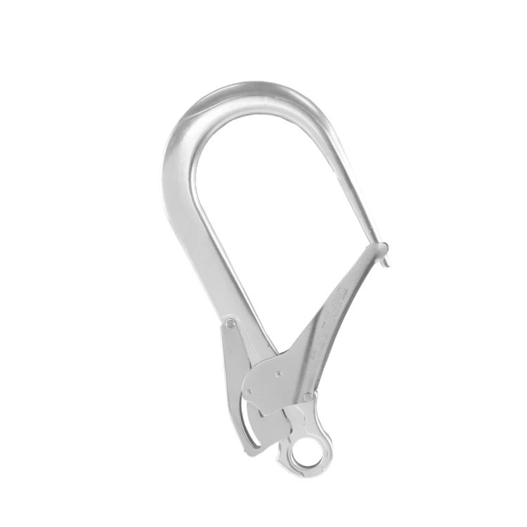 Hak karabińczyk aluminiowy SILVERLIGHT 988 – automatyczne zamknięcie Due‑Lock, EN 362, prześwit 110 mm