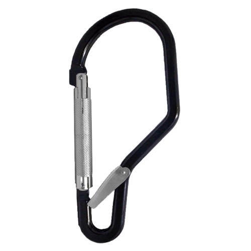 Aluminiowy hak asekuracyjny SILVERLIGHT 974 OPEN – lekki łącznik z zamknięciem gwintowanym Screw‑Lock i zabezpieczeniem Captiva, EN 362, otwarcie 60 mm