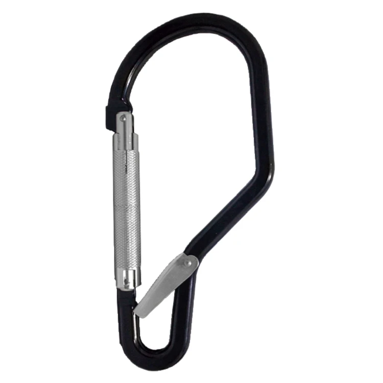 Aluminiowy hak asekuracyjny SILVERLIGHT 974 OPEN – lekki łącznik z zamknięciem gwintowanym Screw‑Lock i zabezpieczeniem Captiva, EN 362, otwarcie 60 mm
