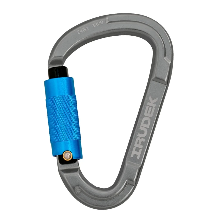 Aluminiowy karabińczyk asekuracyjny SILVERLIGHT 1135 – lekki asymetryczny łącznik z zamknięciem gwintowanym Screw‑Lock, EN 362, otwarcie 22 mm