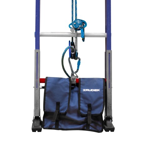 Zestaw ratunkowy IRULADDER RESCUE KIT – system ewakuacji do drabiny IRULADDER z przyrządem zjazdowym ERO i urządzeniem Rocker
