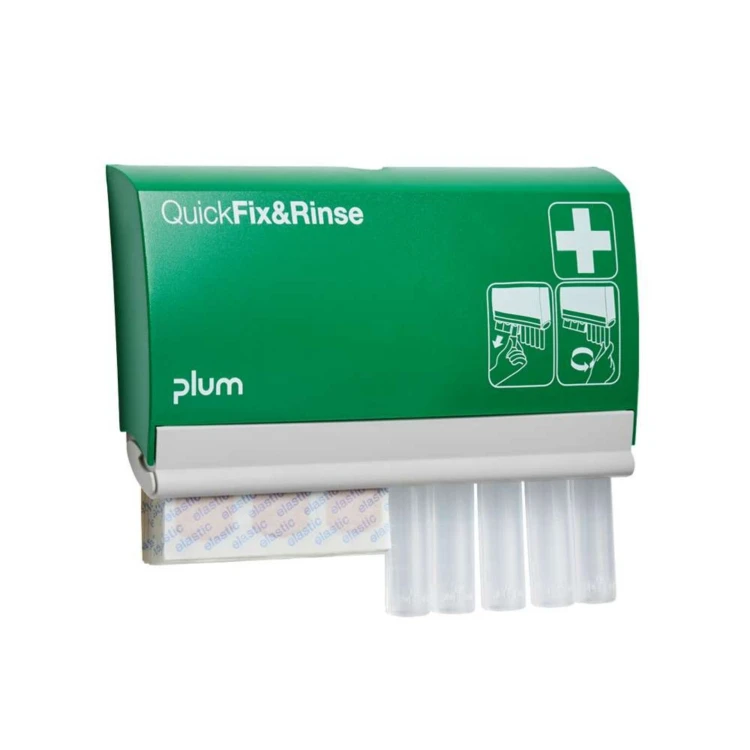 PLUM QuickFix&Rinse – dozownik plastrów z ampułkami do płukania oczu