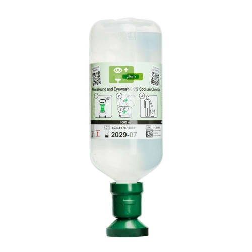 Płyn do przemywania oczu PLUM Eyewash 0,9% 1000 ml z oczomyjką