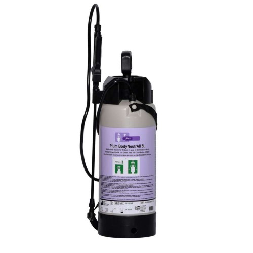 PLUM BodyNeutrAll – mobilny prysznic dekontaminacyjny do ciała, neutralizacja kwasów i zasad, 5 l