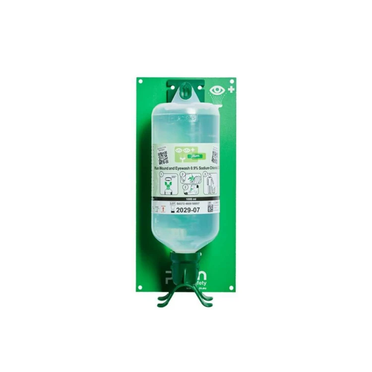 Otwarta stacja do przemywania oczu PLUM Eyewash DUO 0,9% 1000 ml