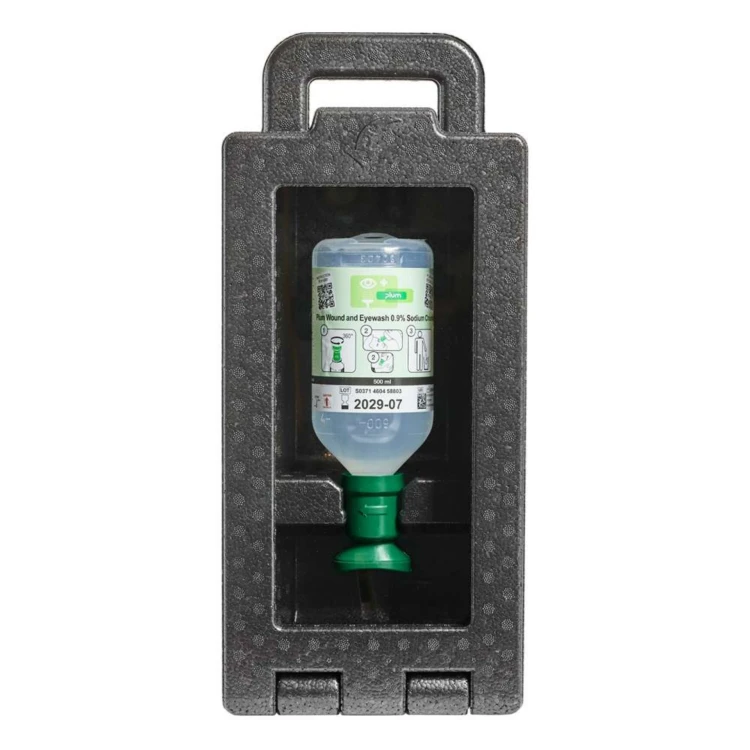 Zamykana stacja do przemywania oczu PLUM iBox 1 – Eyewash 0,9% 500 ml