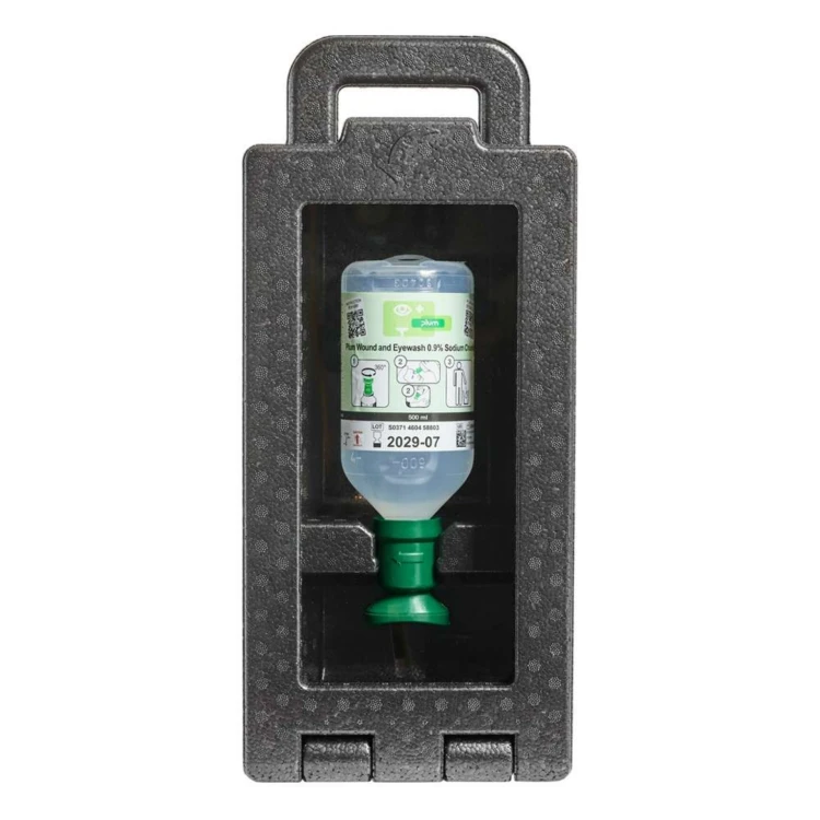 Zamykana stacja do przemywania oczu PLUM iBox 1 – Eyewash 0,9% 500 ml