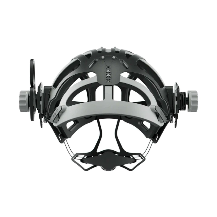 Optrel IsoFit® nagłowie (czarne pokrętła) – maksymalna ergonomia z wymienną wyściółką, odpowiednie do wszystkich hełmów serii panoramaxx, sphere, liteflip oraz Y z systemem Position Locker