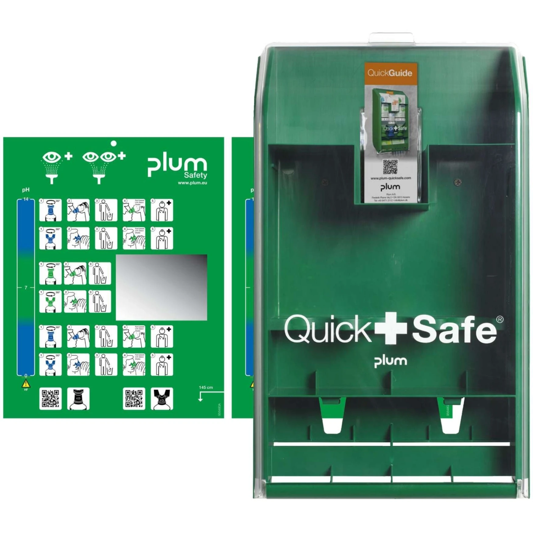 Pusta apteczka ścienna pierwszej pomocy PLUM QuickSafe – stacja do indywidualnego wyposażenia