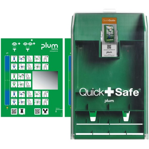 Pusta apteczka ścienna pierwszej pomocy PLUM QuickSafe – stacja do indywidualnego wyposażenia