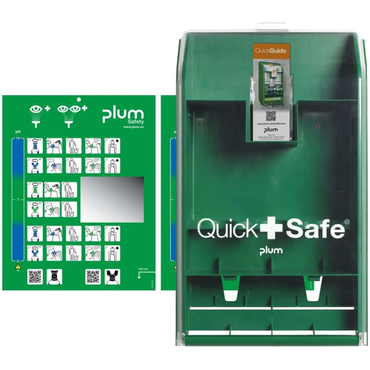 Pusta apteczka ścienna pierwszej pomocy PLUM QuickSafe – stacja do indywidualnego wyposażenia