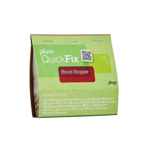 Plastry PLUM QuickFix Blood Stopper – wkład do dozownika, 45 szt.