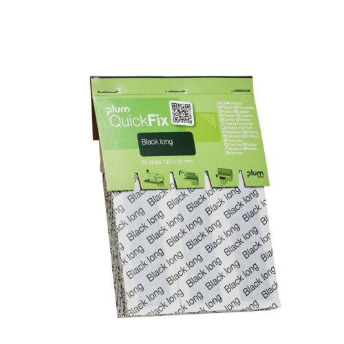 Plastry PLUM QuickFix Black Long – wkład do dozownika, 30 szt.