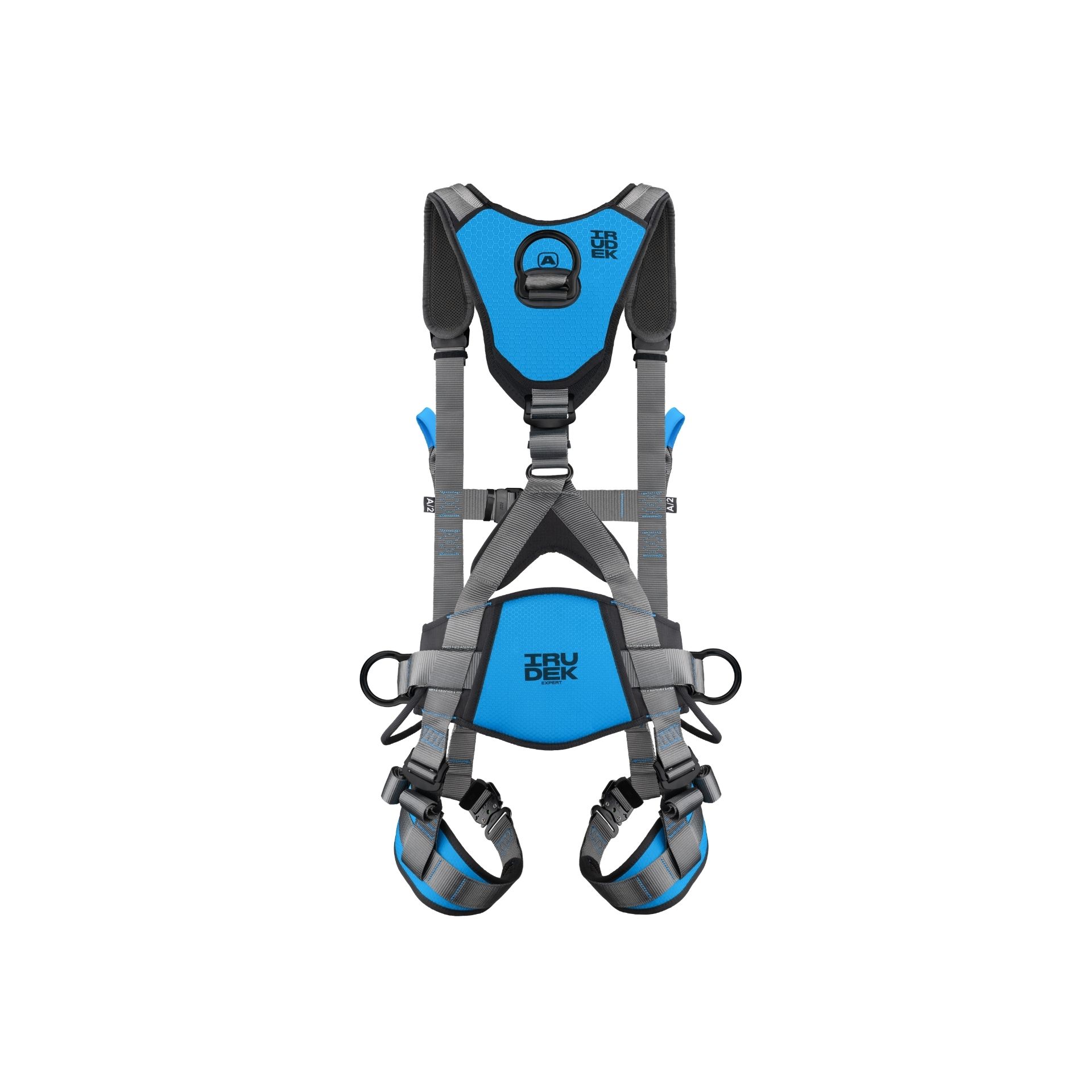 Irudek Expert 5 Pro – Szelki bezpieczeństwa EN 361/EN 358/EN 813 z podwójnym D‑ring A/2, pasem 3D EXO, klamrami K‑EASY i ventralnym punktem do prac linowych (L‑XXL)