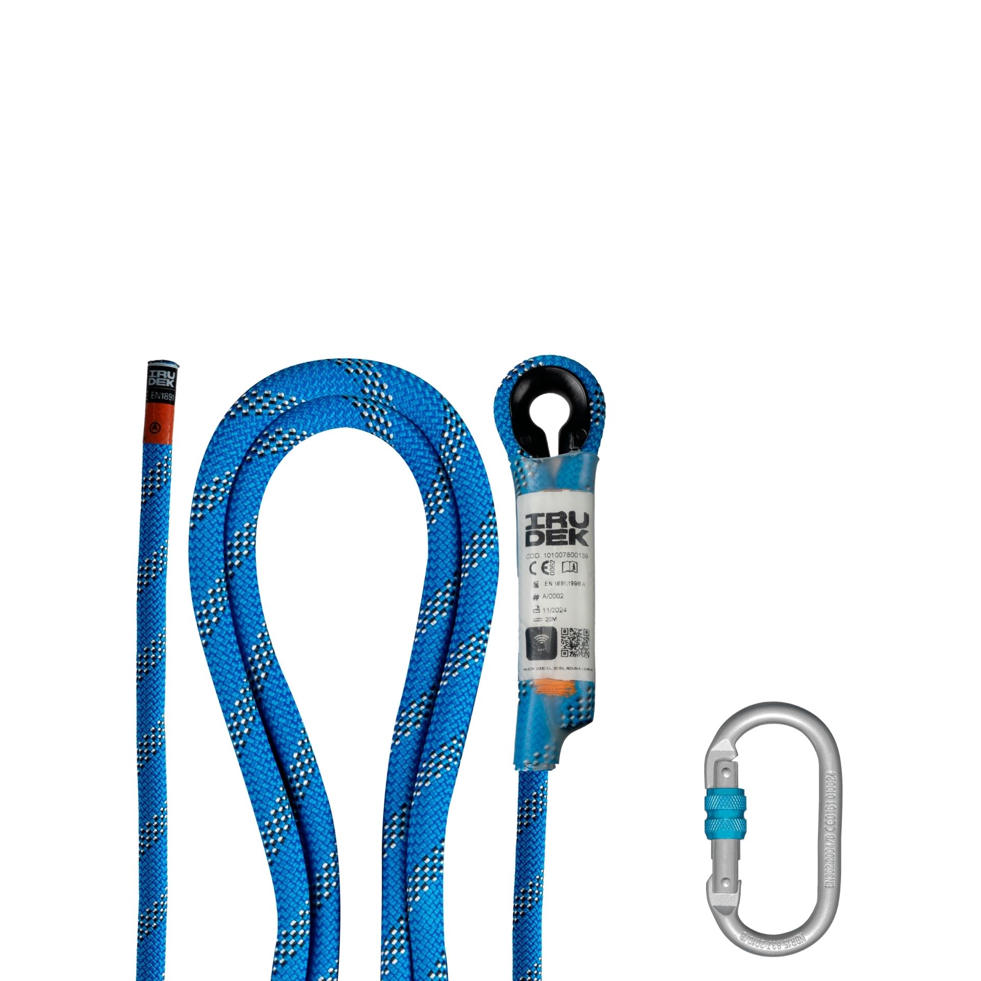 BOA BLUE 10,5 mm – lina półstatyczna typu A, 50 m | EN 1891 A