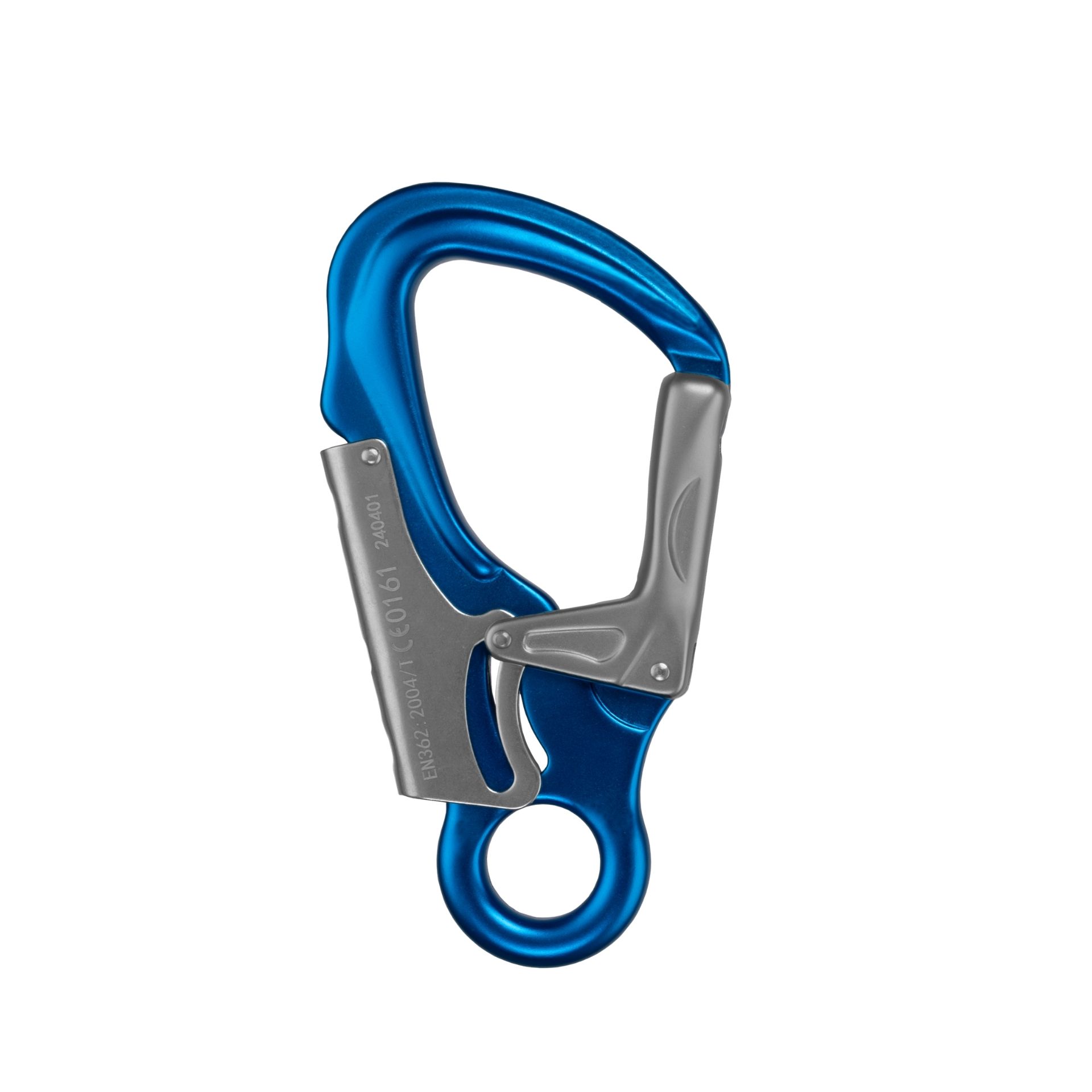 Aluminiowy hak asekuracyjny SILVERLIGHT 901 SH – łącznik z automatycznym zamknięciem Due‑Lock, EN 362, otwarcie 24 mm