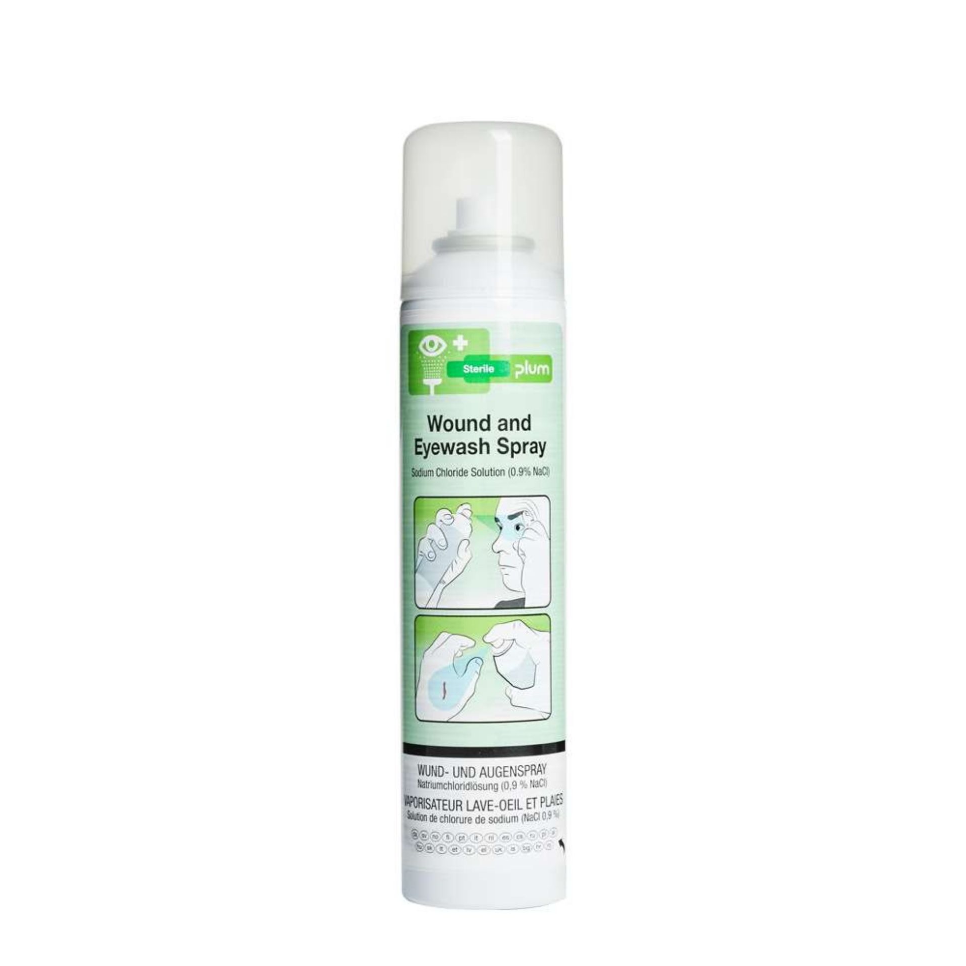 PLUM Wound and Eyewash Spray 250 ml – sterylny spray do płukania oczu i ran