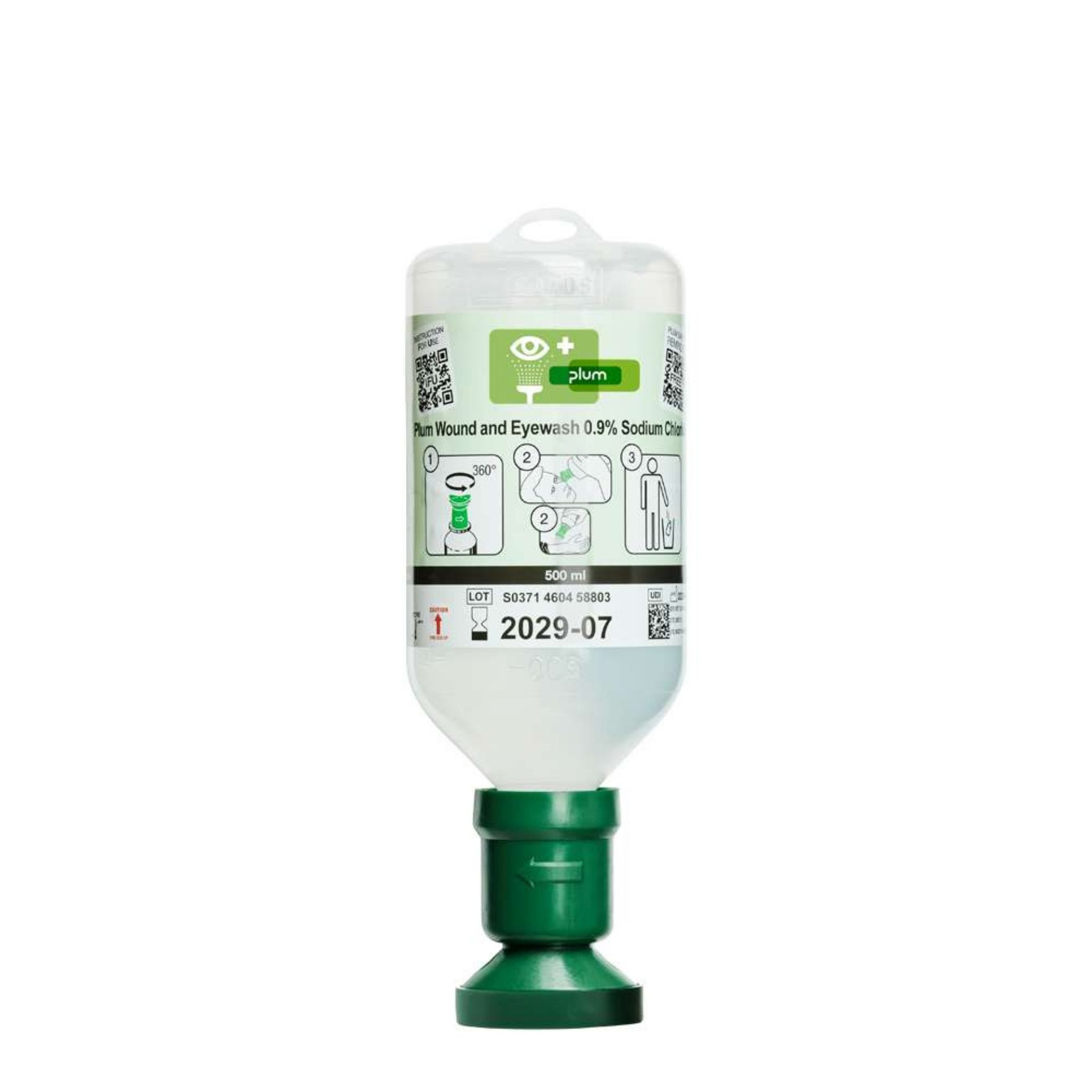 Płyn do przemywania oczu PLUM Eyewash 0,9% 500 ml z oczomyjką