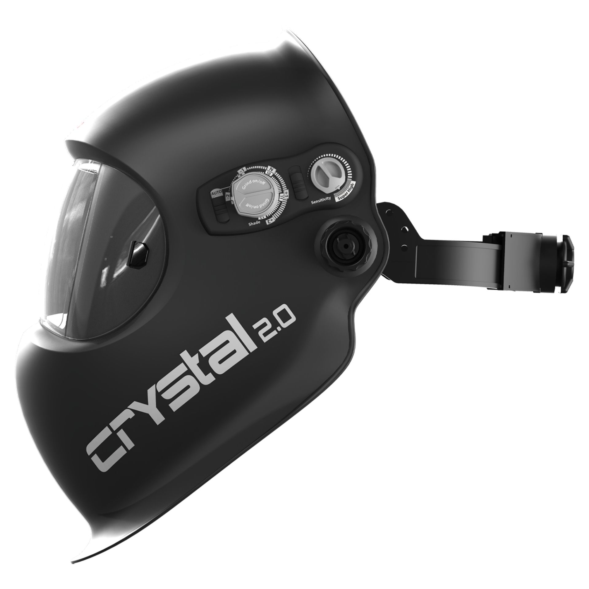 Korpus przyłbicy Crystal 2.0 – Black: bez kasety filtrującej, z kompletnym nagłowiem, mimośrodem regulacyjnym i przednią szybą ochronną