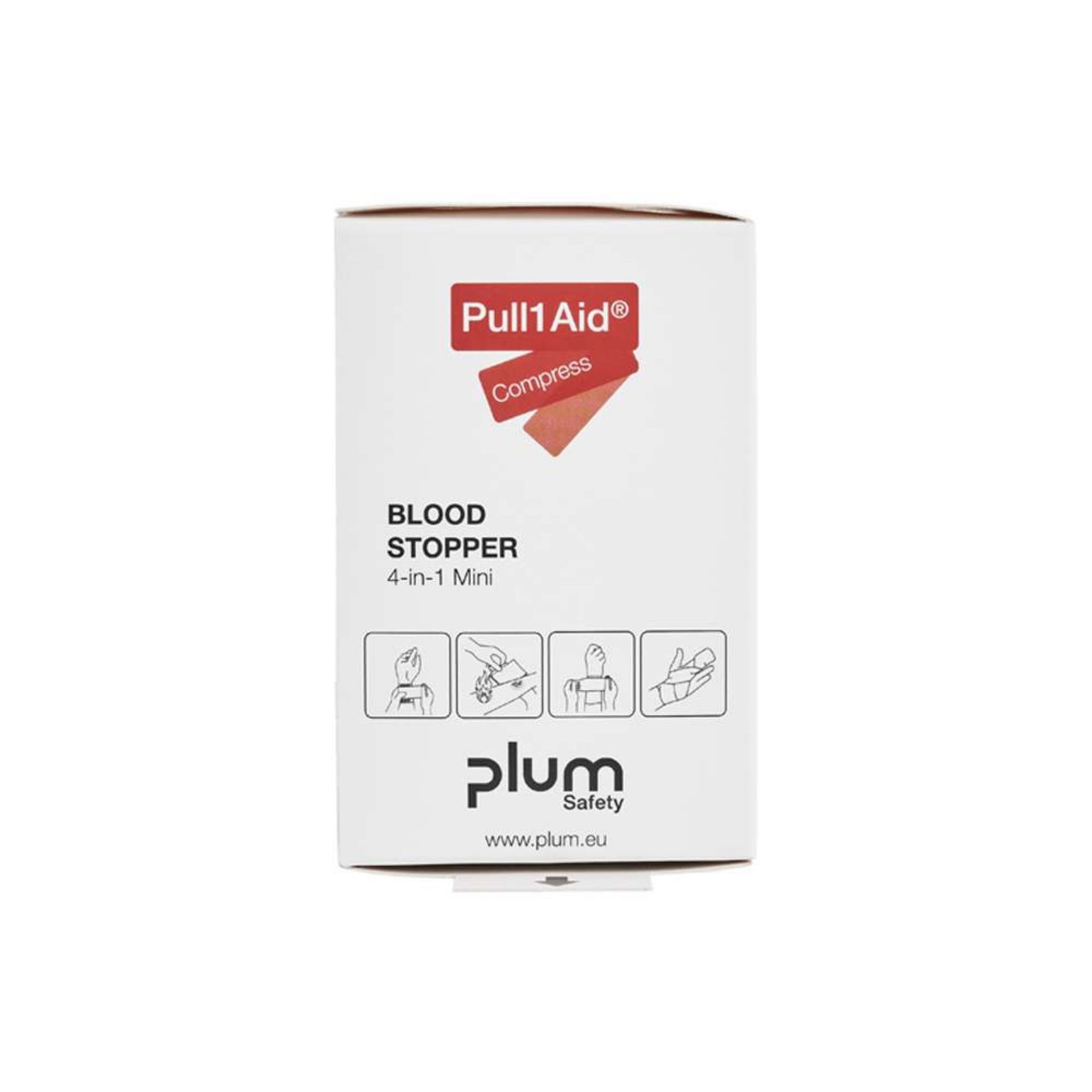 Opatrunek jałowy PLUM Blood Stopper Mini 4‑in‑1 – wkład do stacji Pull1Aid