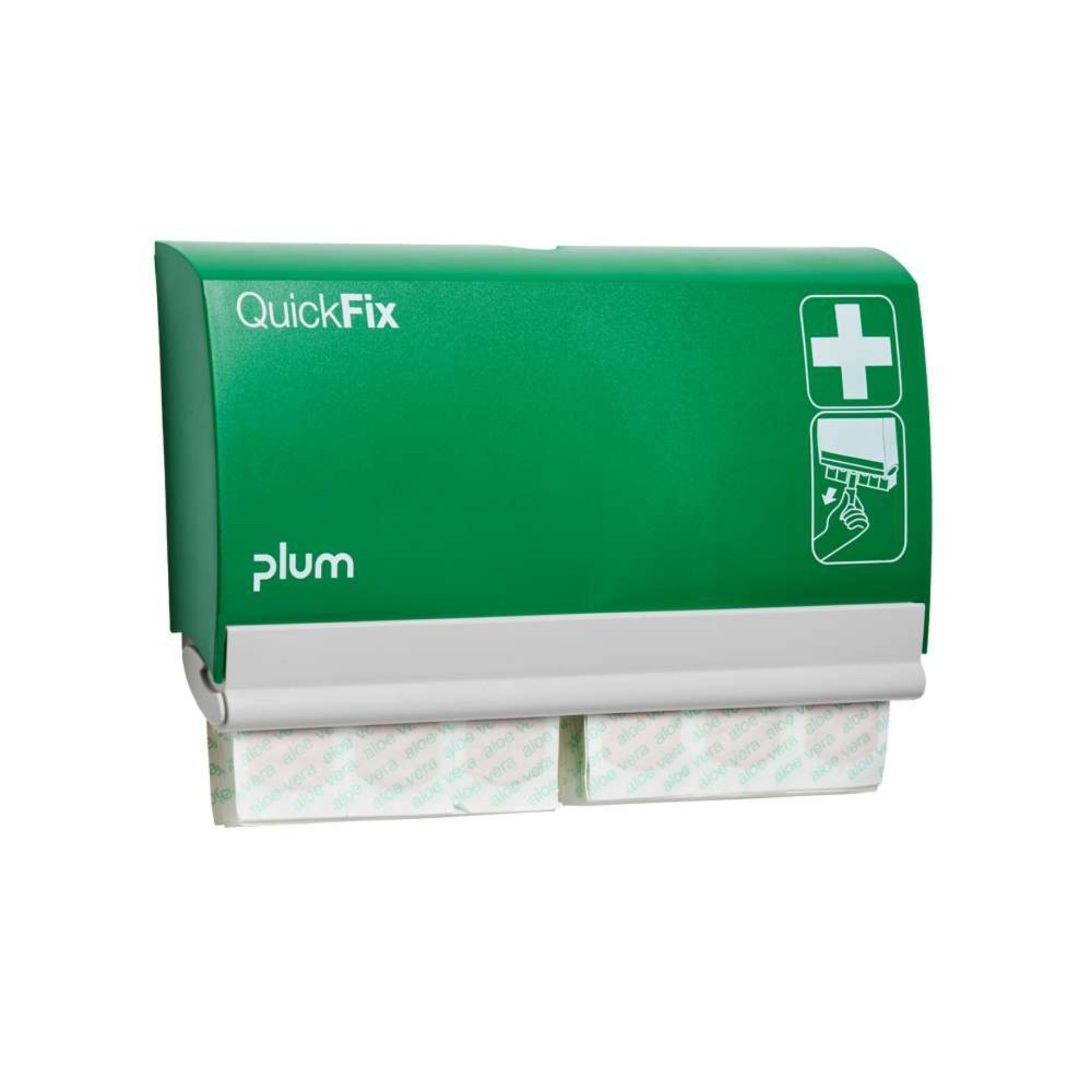 Dozownik na plastry PLUM QuickFix – 2 × 45 plastrów Aloe Vera