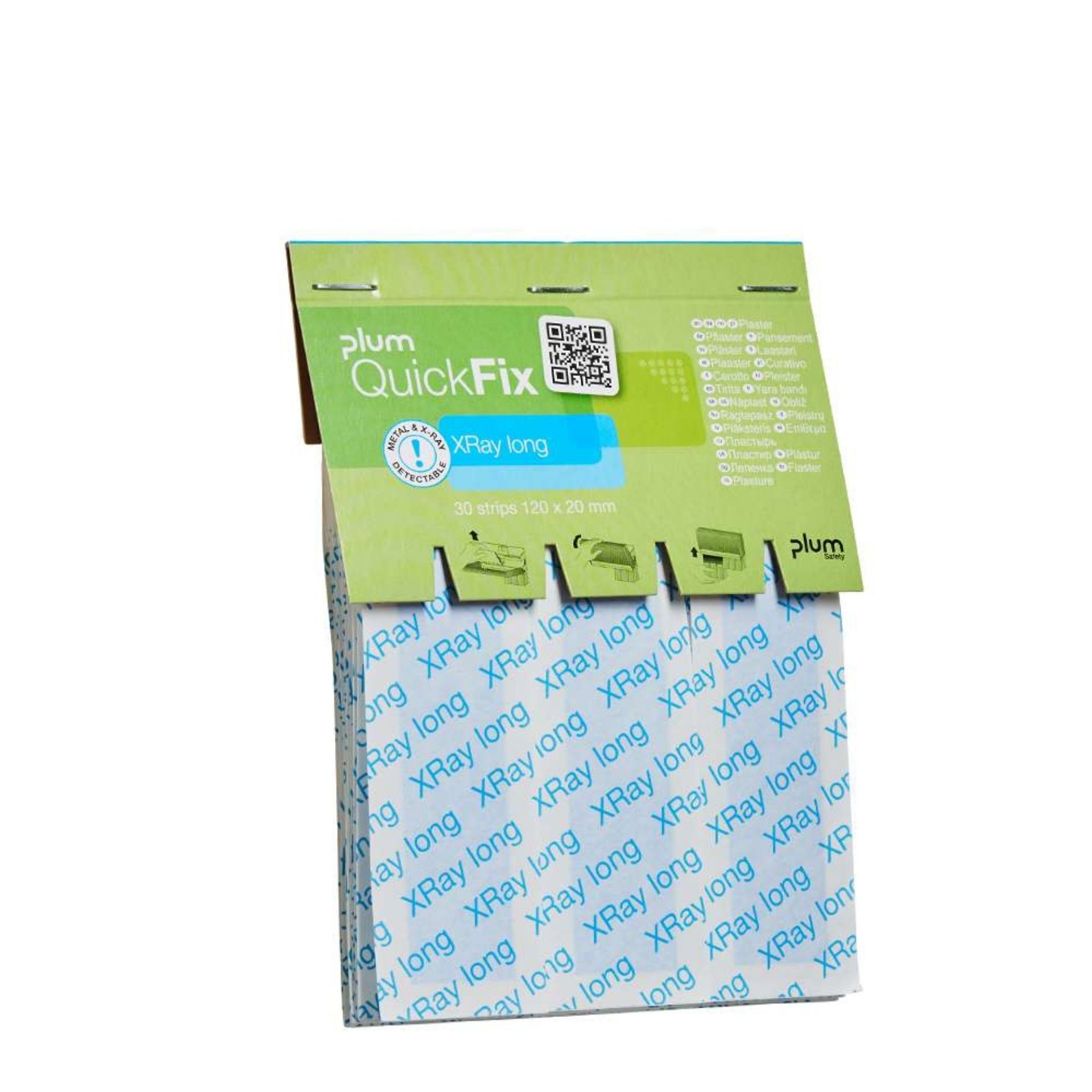Plastry PLUM QuickFix X‑Ray Long – wkład do dozownika, 30 szt.