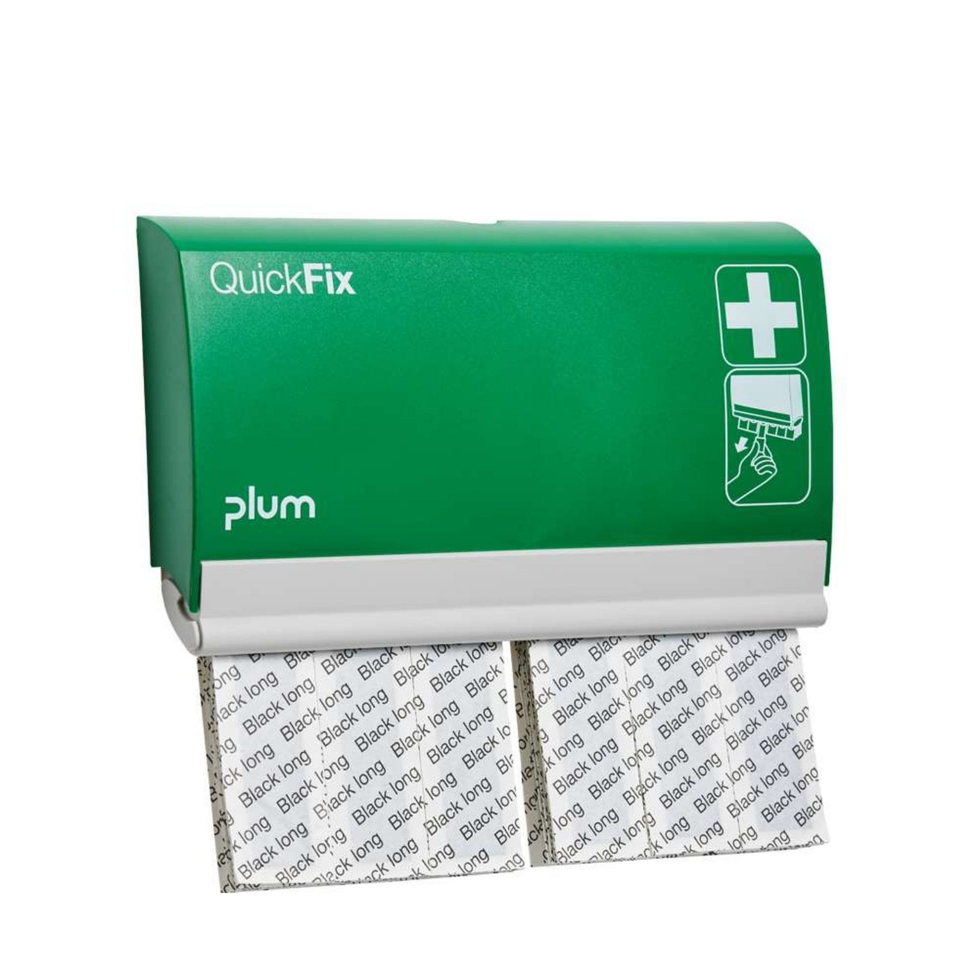 Dozownik na plastry PLUM QuickFix – 2 × 30 plastrów Black Long